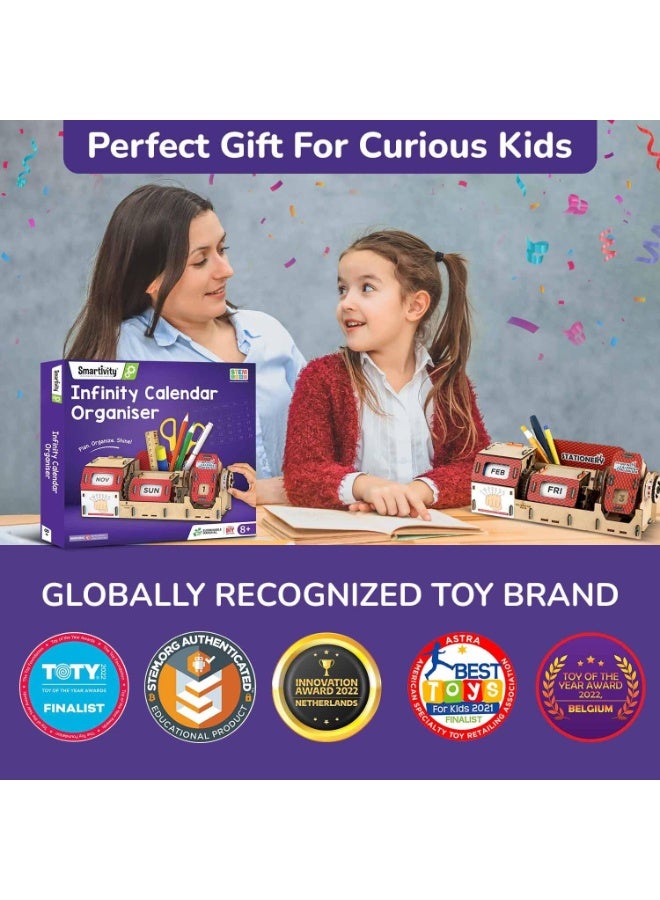 سمارتيفيتي تقويم سمارتيفيتي اللانهائي ومنظم القرطاسية للأطفال من عمر 8 إلى 14 عامًا | هدية عيد ميلاد للبنات والأولاد | ألعاب علمية للأطفال من 8 إلى 14 عامًا | لعبة تعليمية في مجالات العلوم والتكنولوجيا والهندسة والرياضيات - Image 5